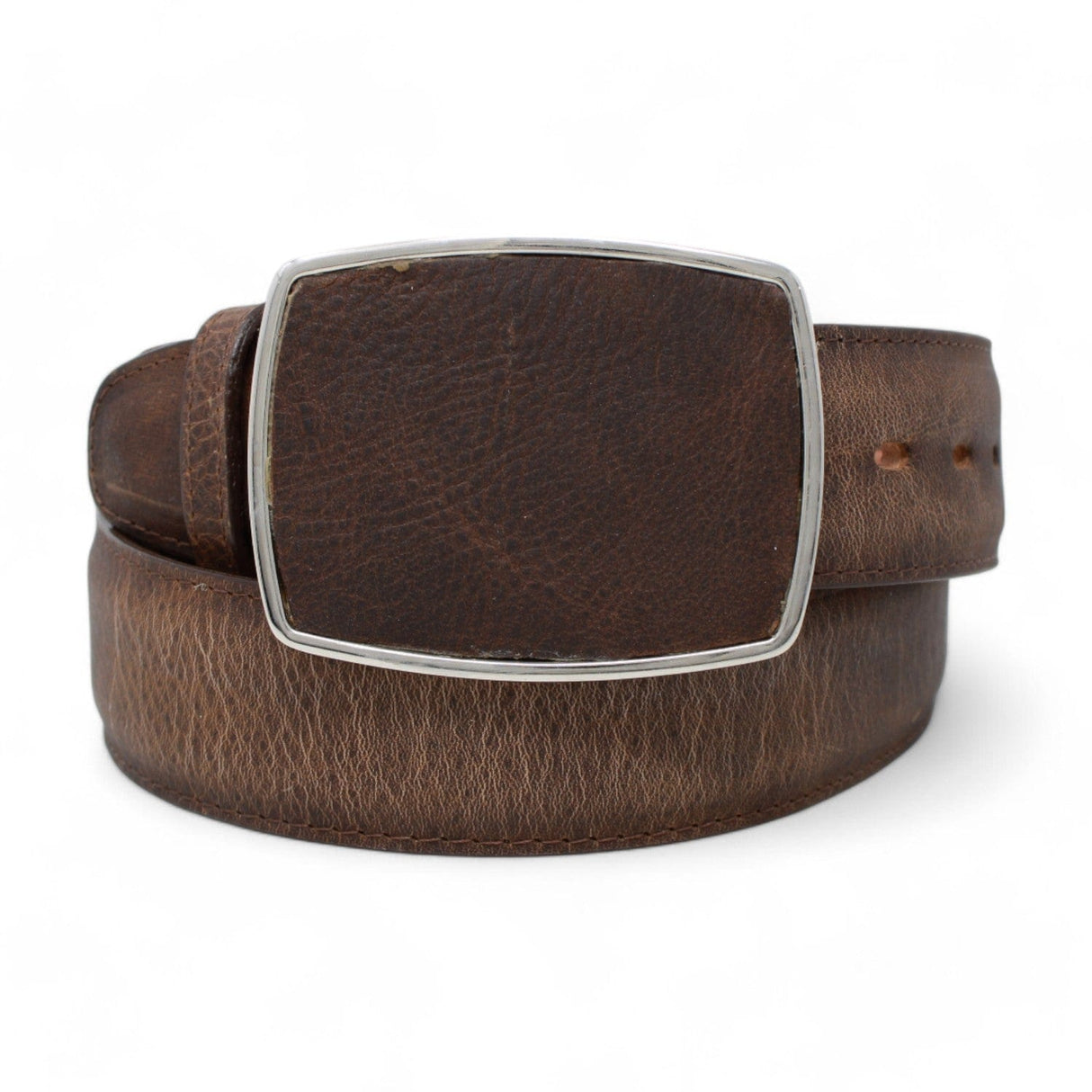 Genuine Rage Leather Cowboy Belt Walnut Color - Los Altos Boots