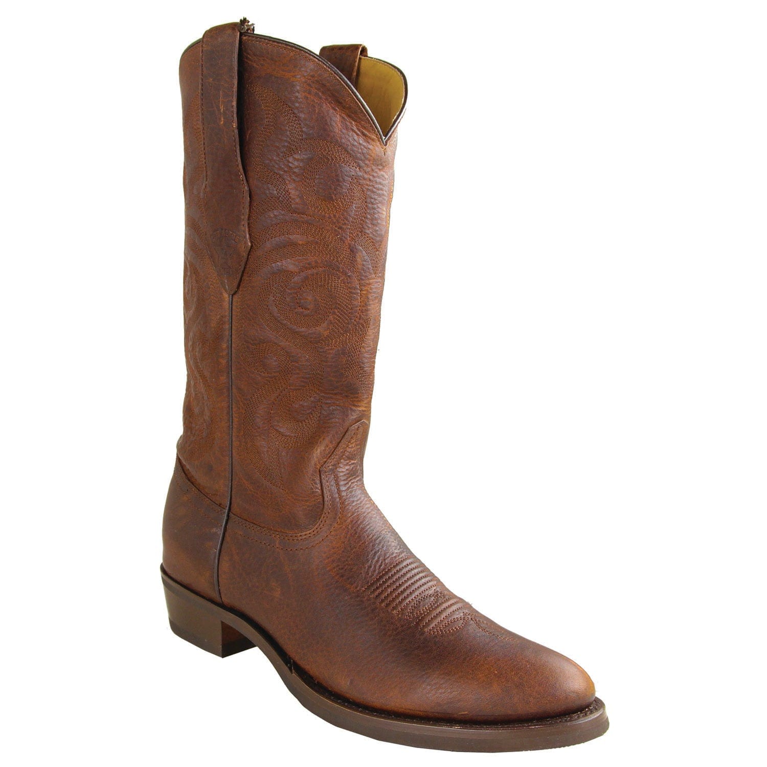 Los Altos Boots Boots 6 Men's Genuine Rage Leather Round Toe Boots Brown Color - Los Altos Boots