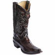 Western Genuine Chamaleon FInish Snip Toe Boots Brown Color - Los Altos Boots - Side View