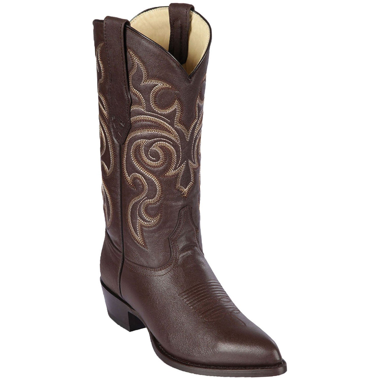 Western Genuine Goat J Toe Boots Brown Color - Los Altos Boots - Side View