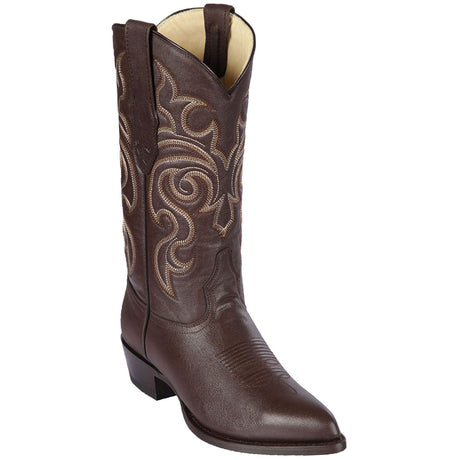 Western Genuine Goat J Toe Boots Brown Color - Los Altos Boots - Side View