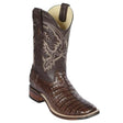 Los Altos Boots Boots Men's Genuine Caiman Belly Skin Rodeo Wide Square Toe Boots - Los Altos Boots