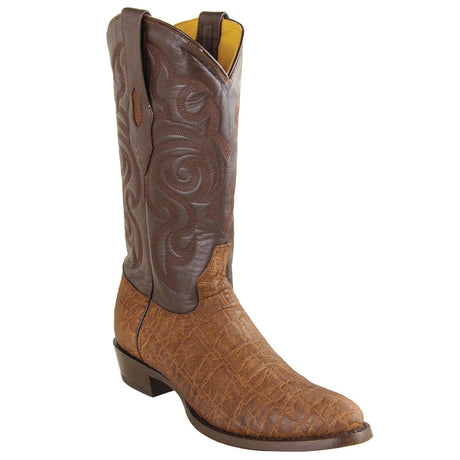 Los Altos Boots Boots Men's Genuine Elephant Skin Round Toe Boots Brown Color - Los Altos Boots