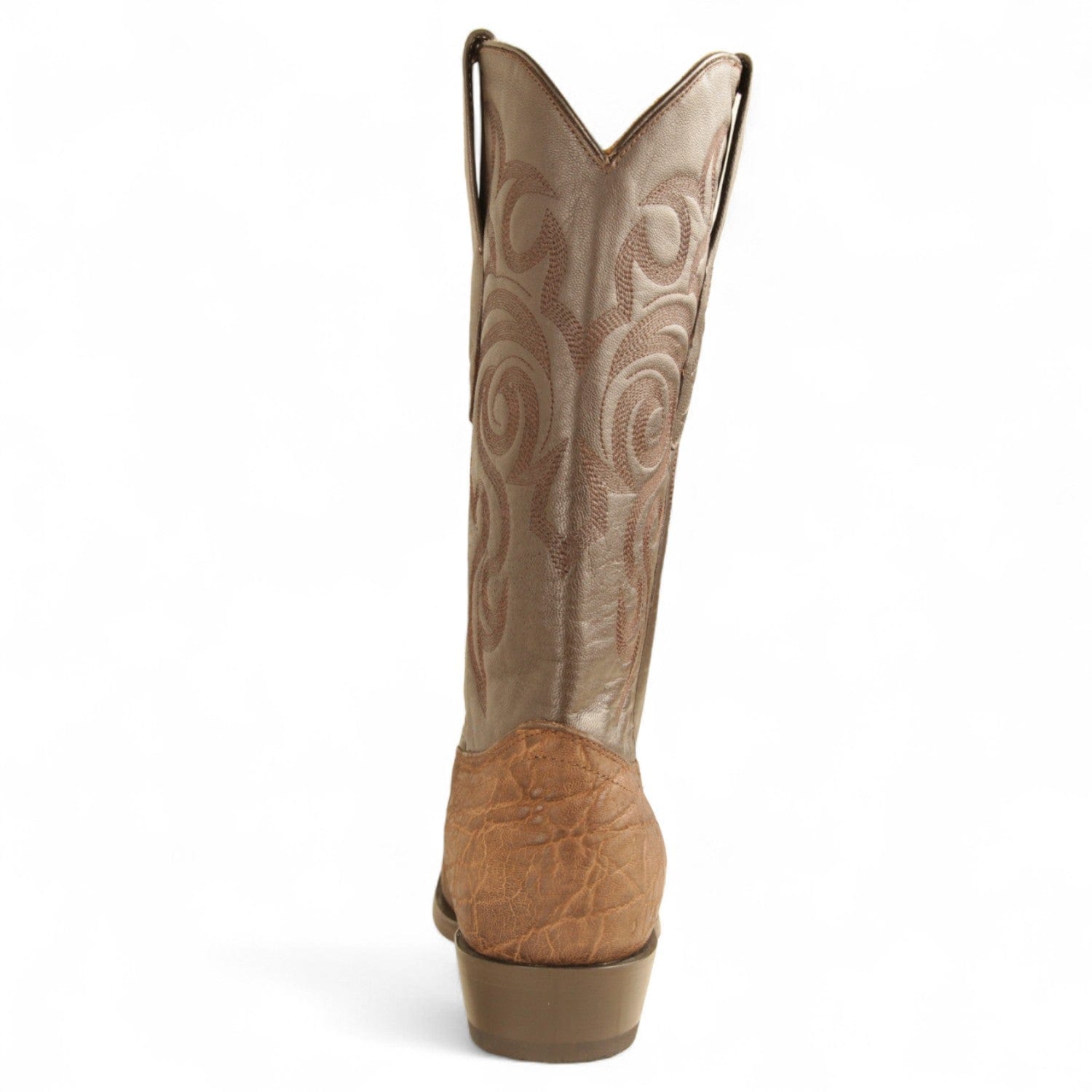 Los Altos Boots Boots Men's Genuine Elephant Skin Round Toe Boots Brown Color - Los Altos Boots