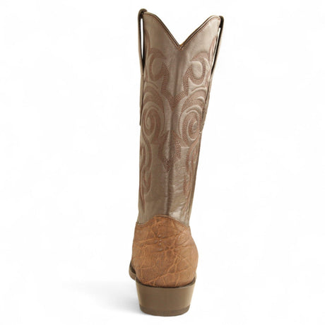 Los Altos Boots Boots Men's Genuine Elephant Skin Round Toe Boots Brown Color - Los Altos Boots