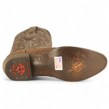 Los Altos Boots Boots Men's Genuine Elephant Skin Round Toe Boots Brown Color - Los Altos Boots