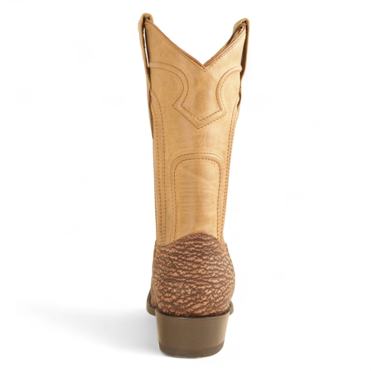 Los Altos Boots Boots Men's Genuine Shark Skin 7x Toe Boots Cognac Color - Los Altos Boots