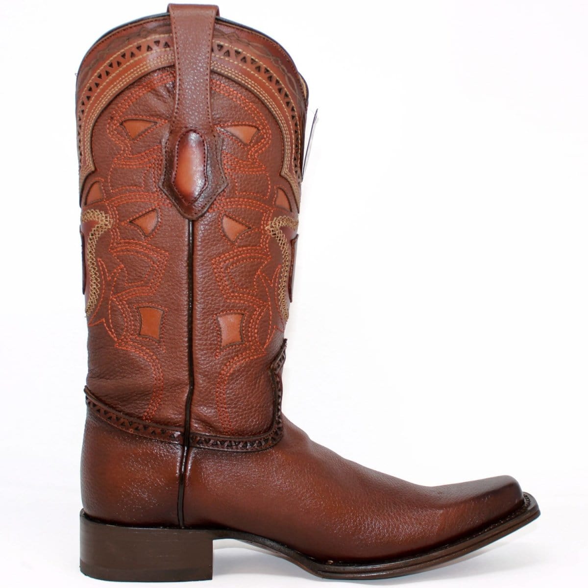 Western Genuine Grisly Leather European Square Toe Boots Faded Brown Color - Los Altos Boots