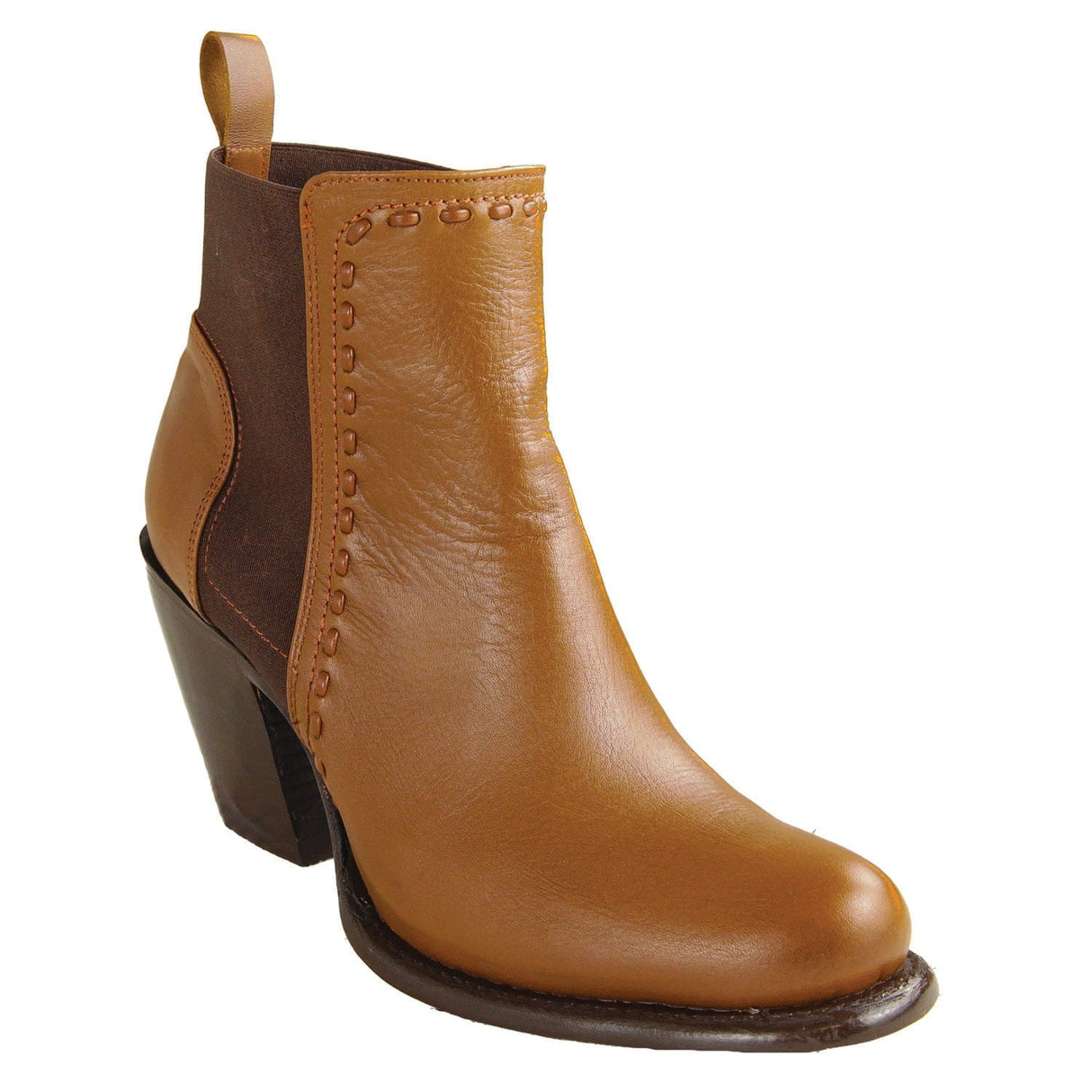 Los Altos Boots Boots Women´s Genuine Porto Leather Round Toe Ankle Boots Honey Color - Los Altos Boots