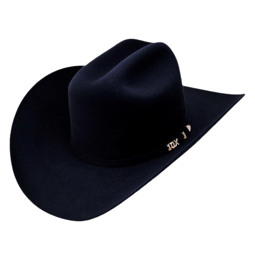 Los Altos Boots Hats 10X Felt Cowboy Hat Black Color - Serratelli