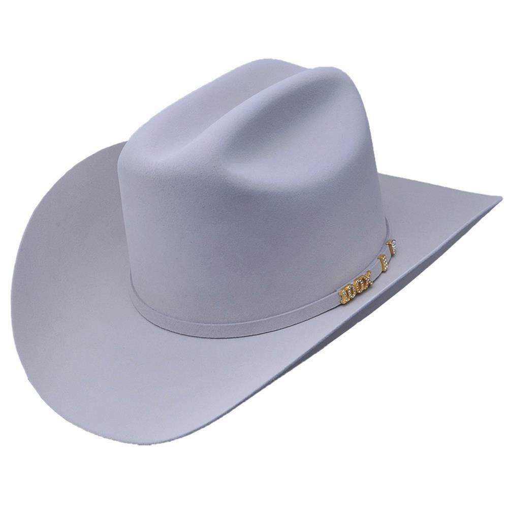 Los Altos Boots Hats 6 5/8 / 3 1/2 100X Felt Cowboy Hat Platinum Color - Serratelli