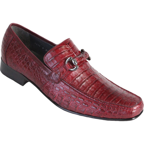 Los Altos Boots Shoes Burgundy / 6 Men's Original Caiman Belly Skin Shoes LAB-ZV1082