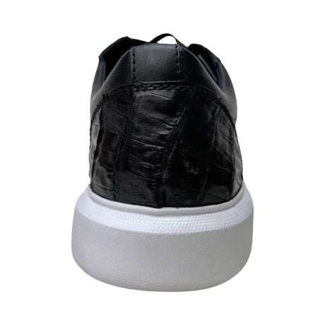 Los Altos Boots Shoes Men's Genuine Full Caiman Belly Skin Sneakers - Black LAB-ZSM0282