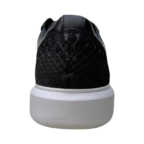 Los Altos Boots Shoes Men's Genuine Full Python Skin Sneakers - Black LAB-ZSM025705