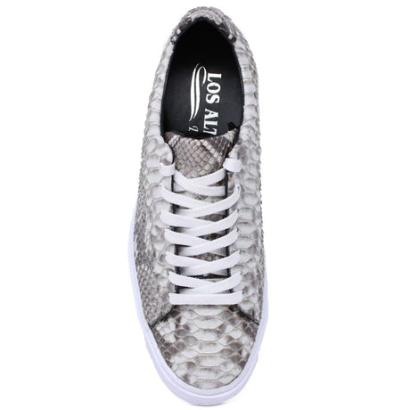 Los Altos Boots Shoes Men's Genuine Full Python Skin Sneakers - Natural LAB-ZSM025749