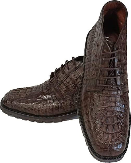 Los Altos Boots Shoes Men's Original Exotic Caiman Hornback Skin Shoes LAB-ZA20602
