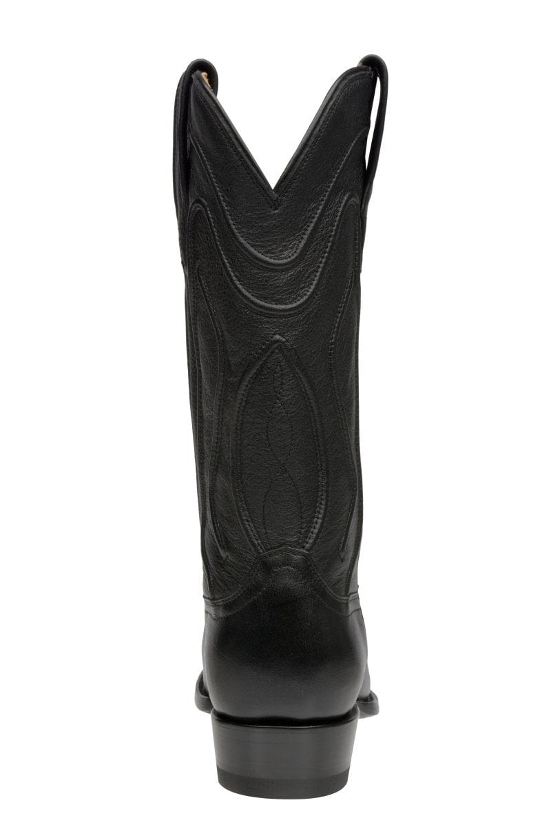 Rudel & Co. Boots Women's Genuine Leather Roper Boots Russets Jet Black Color- Bachesto back view