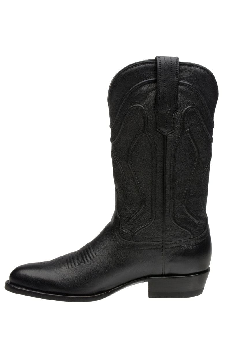 Rudel & Co. Boots Women's Genuine Leather Roper Boots Russets Jet Black Color- Bachesto left side view