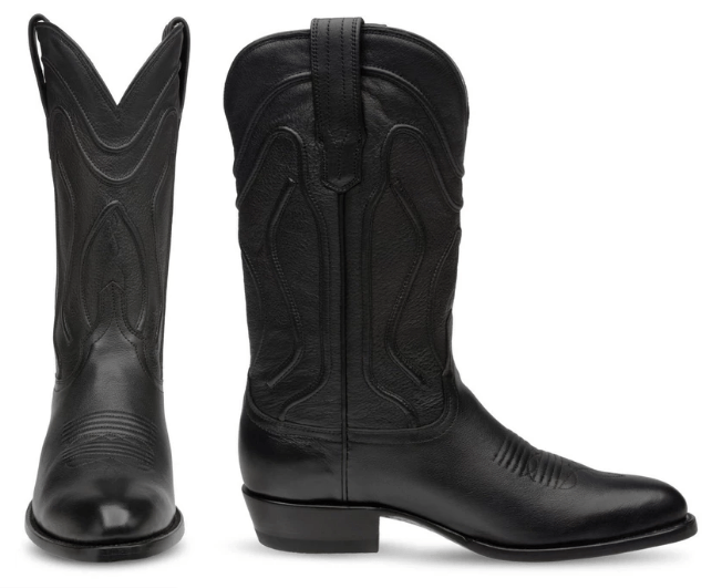 Rudel & Co. Boots Women's Genuine Leather Roper Boots Russets Jet Black Color- Bachesto Pair view