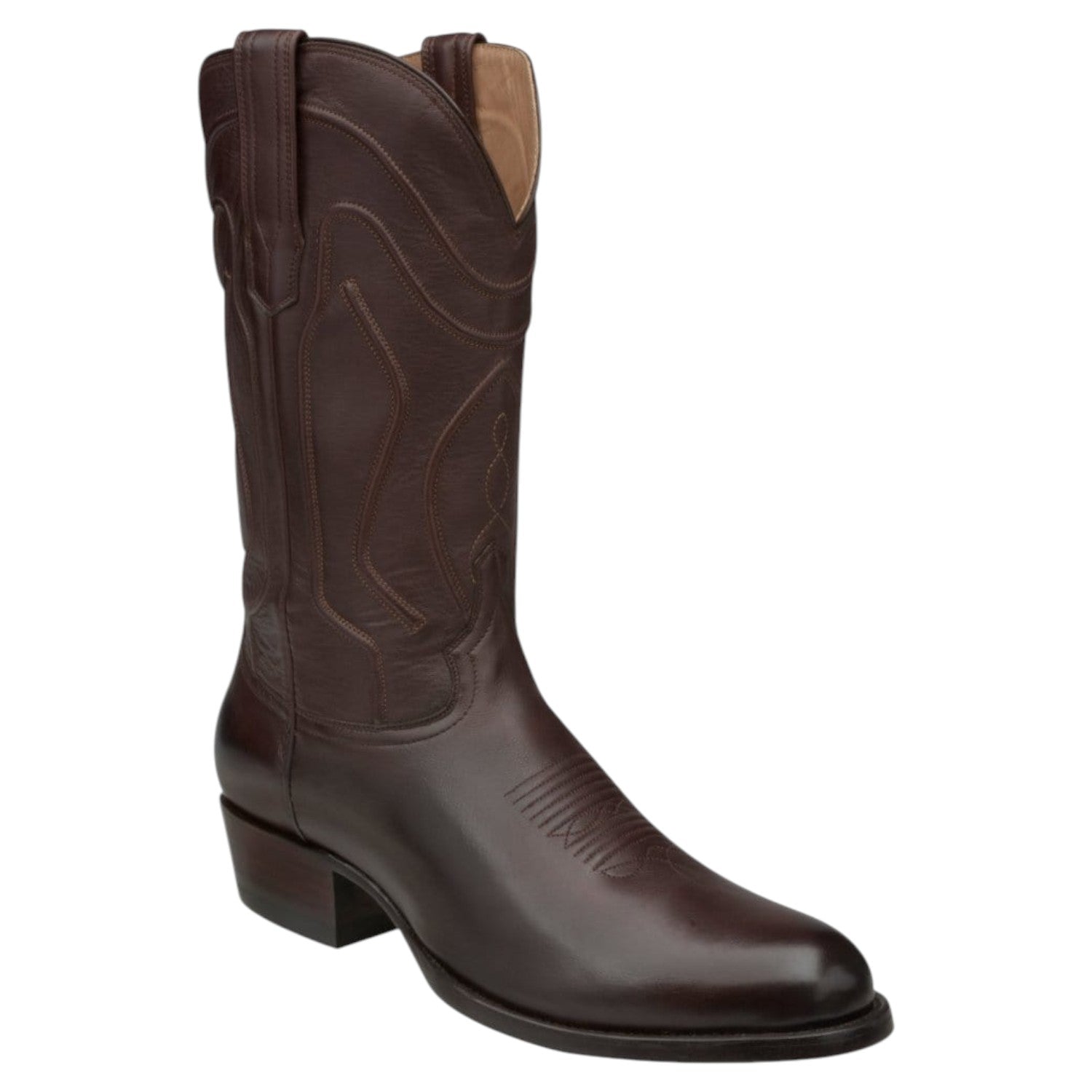 Rudel & Co. Boots Genuine Leather Round Toe Boot Coffee Brown Color - Bachesto