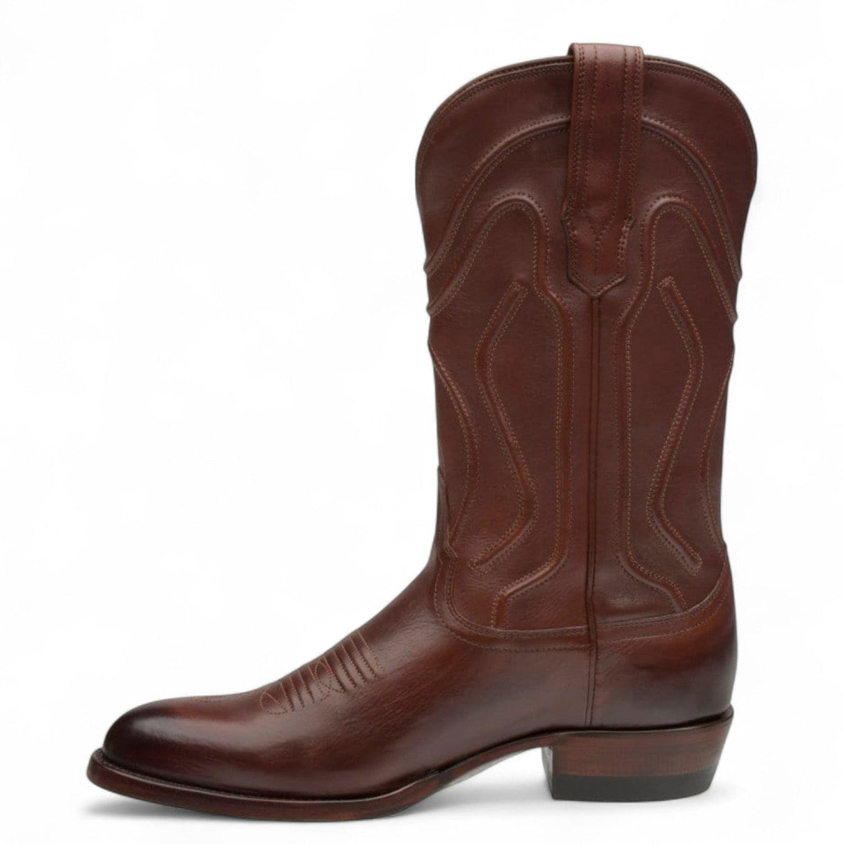 Rudel & Co. Boots Women's Genuine Leather Roper Boots Russets Brown Color- Bachesto