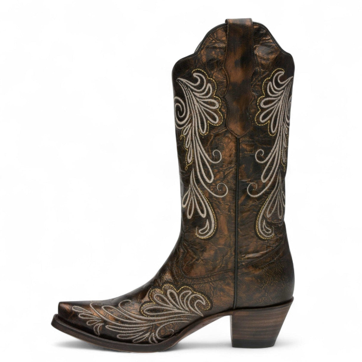 Rudel & Co. Boots Women's Genuine Leather Snip Toe Boots Metalic Copper Color- Ive West