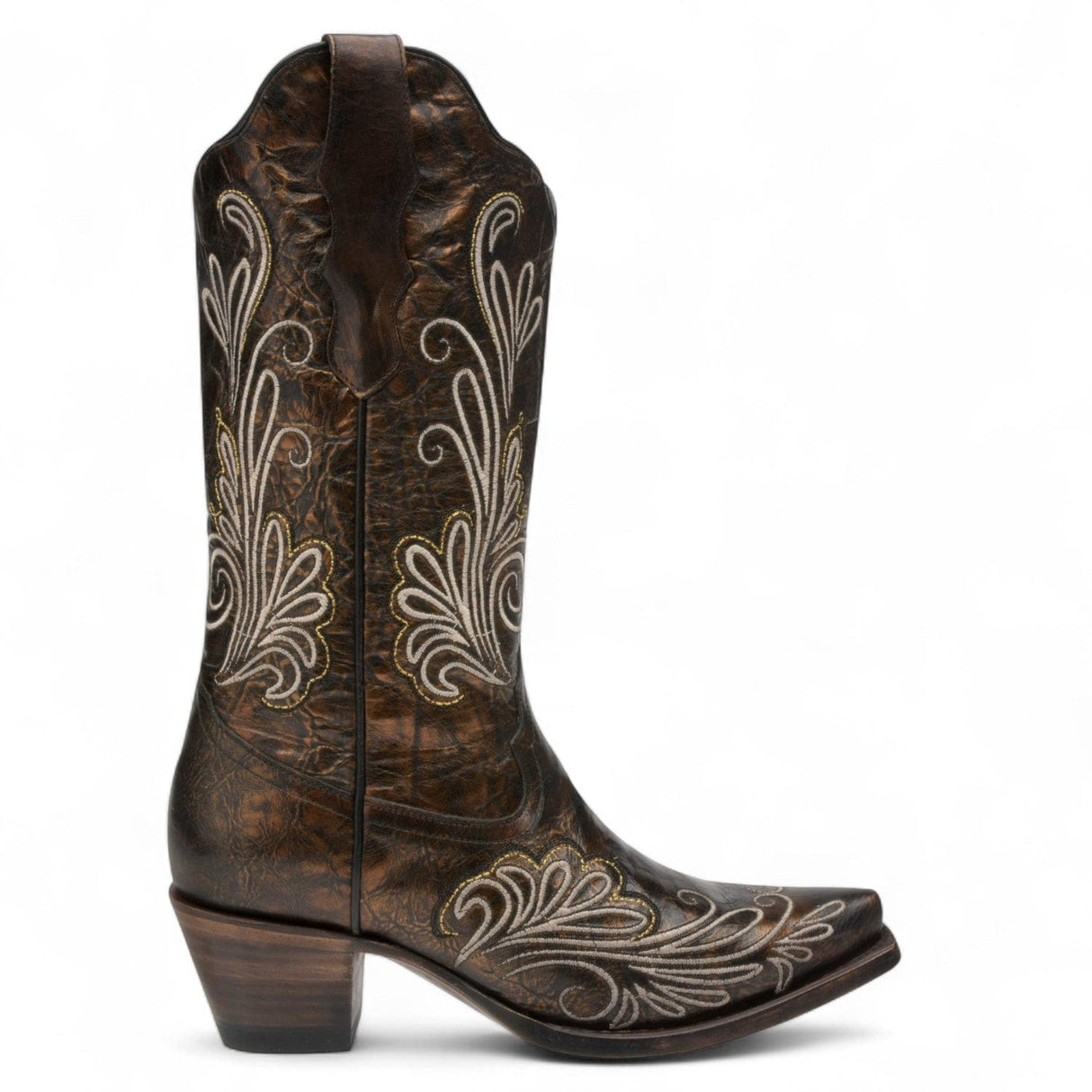 Rudel & Co. Boots Women's Genuine Leather Snip Toe Boots Metalic Copper Color- Ive West