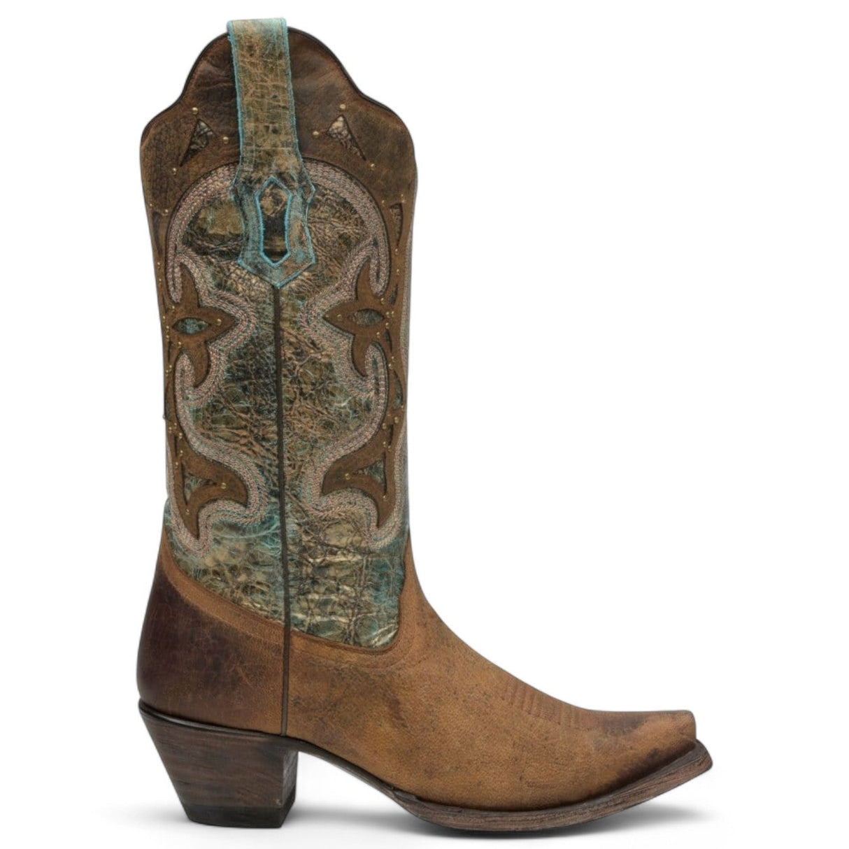 Rudel & Co. Boots Women's Genuine Leather Snip Toe Boots Pecan Brown Color- Ive West