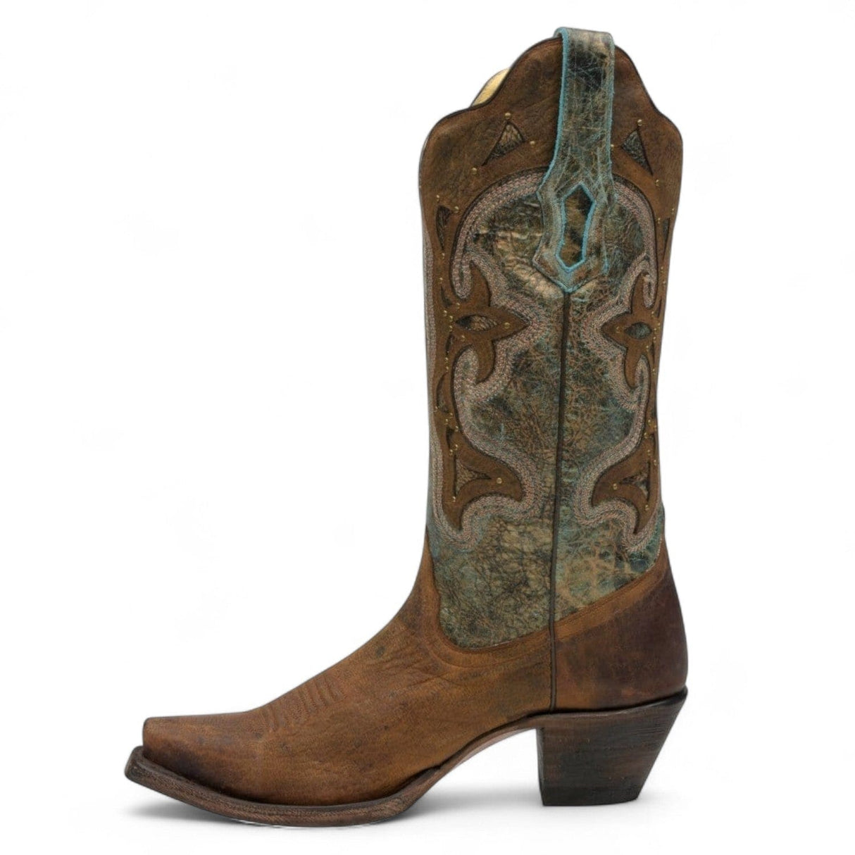 Rudel & Co. Boots Women's Genuine Leather Snip Toe Boots Pecan Brown Color- Ive West