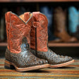 Tanner Mark Boots Boots Brown / 7 Tanner Mark Kid's Gator Print Square Toe Boots - Boone
