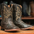 Tanner Mark Boots Boots Chocolate / 7 Tanner Mark Kid's Leather Square Toe Boots - Archer
