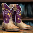 Tanner Mark Boots Boots Tan / 7 Tanner Mark Kid's Leather Square Toe Boots - Shahan