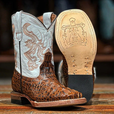 Tanner Mark Boots Boots Tanner Mark Kid's Gator Print Square Toe Boots - Lawson