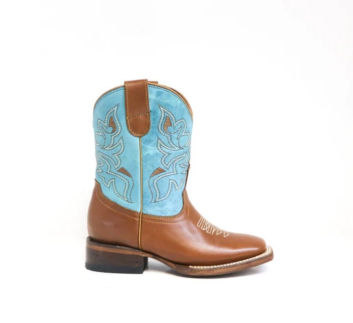 Tanner Mark Boots Boots Tanner Mark Kid's Leather Square Toe Boots - Aubrey