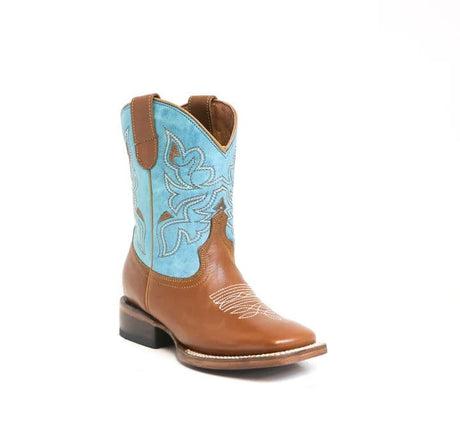 Tanner Mark Boots Boots Tanner Mark Kid's Leather Square Toe Boots - Aubrey