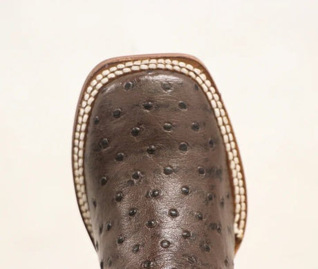 Tanner Mark Boots Boots Tanner Mark Kid's Ostrich Print Square Toe Boots - Shane