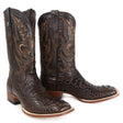 Tanner Mark Boots Boots Tanner Mark Men's Print Caiman Hornback Square Toe Boots Brown TM201701