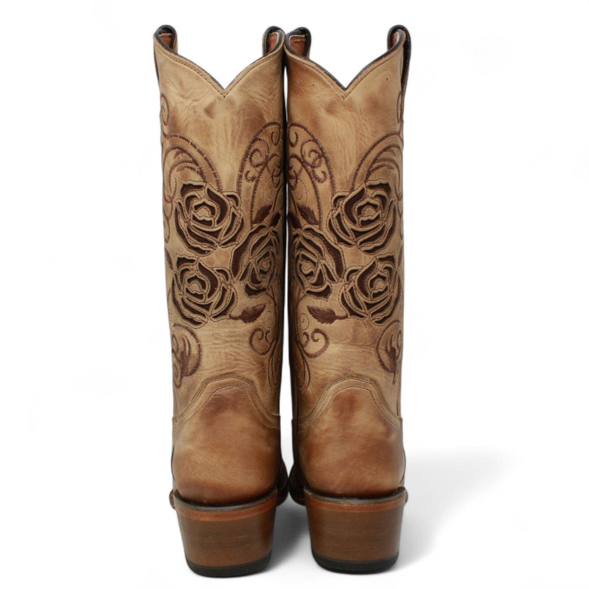 Tanner Mark Boots Boots Tanner Mark Women's McAllen Leather Square Toe Boots Sand TML205062