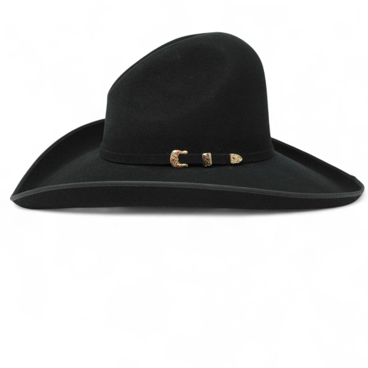 Tombstone Hats Tombstone 20X Cowboy Felt Hat High Crown Shape Cassidy - Black