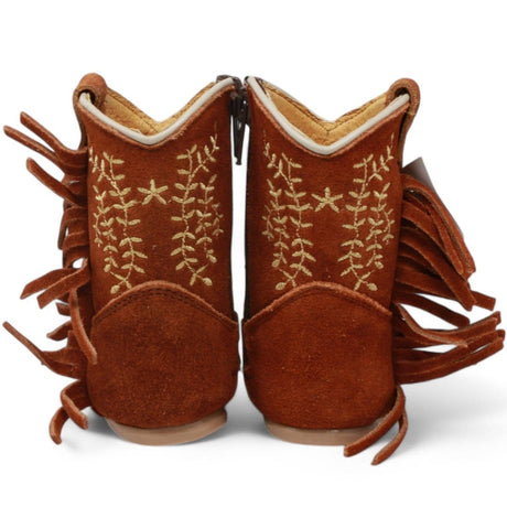 White Diamonds Boots Boots Genuine Leather Round Toe Baby Girl Fringe Boots