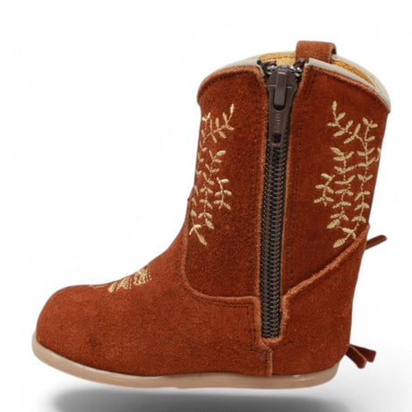 White Diamonds Boots Boots Genuine Leather Round Toe Baby Girl Fringe Boots