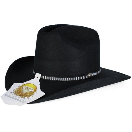 White Diamonds Boots Hats Black / 6 1/4 White Diamonds Kid Cowboy Hat-Black WD-702
