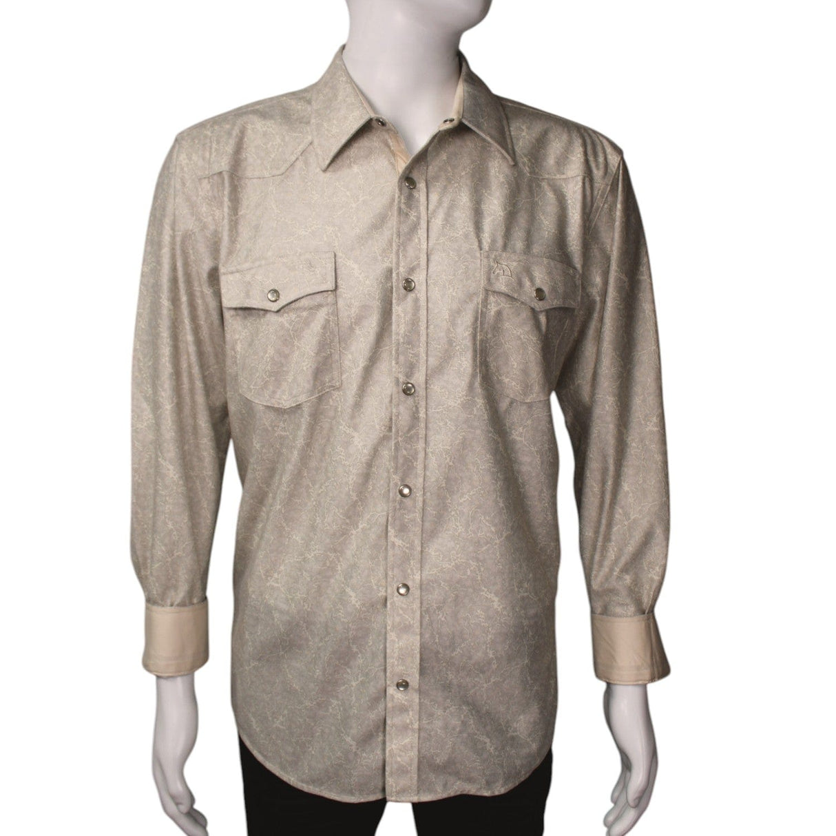 White Diamonds Boots Shirts Beige / S White Diamonds Marble Cowboy Shirt