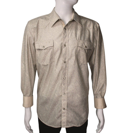 White Diamonds Boots Shirts Beige / S White Diamonds Marble Cowboy Shirt
