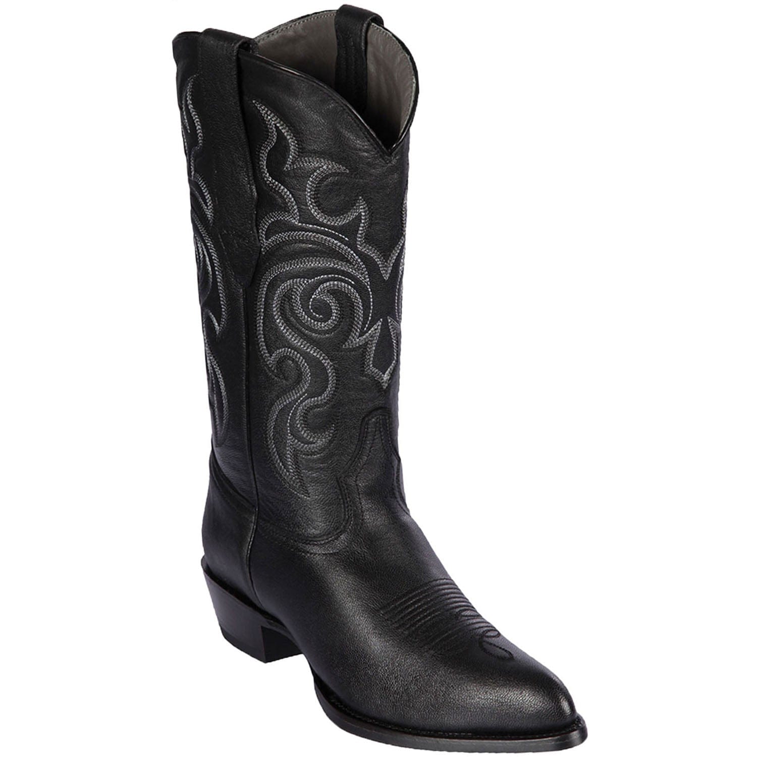 Western Genuine Goat J Toe Boots Black Color - Los Altos Boots - Side View