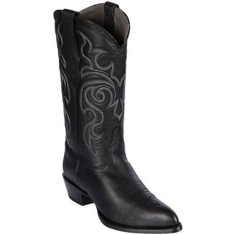 Western Genuine Goat J Toe Boots Black Color - Los Altos Boots - Side View