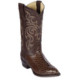 Western Genuine Python Skin J Toe Boots Brown Color - Los Altos Boots - Side View