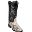 Western Genuine Python Round Toe Boots Natural Color - Los Altos Boots - Side View