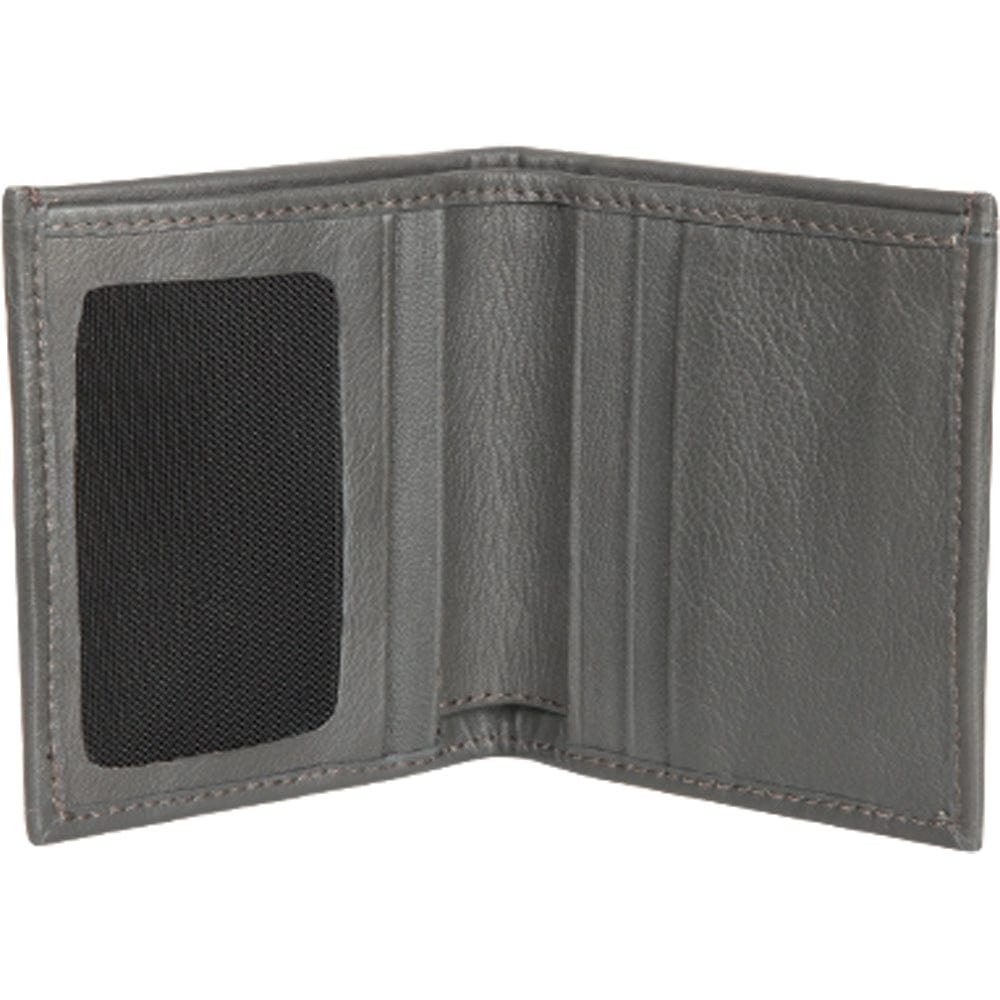 Genuine Leather and Caiman Belly Skin Laser Design Wallet in Gray Color - Los Altos Boots