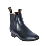 Los Altos Boots Boots Men's Genuine Deer Leather Round Toe Charro Ankle Boots - Los Altos Boots